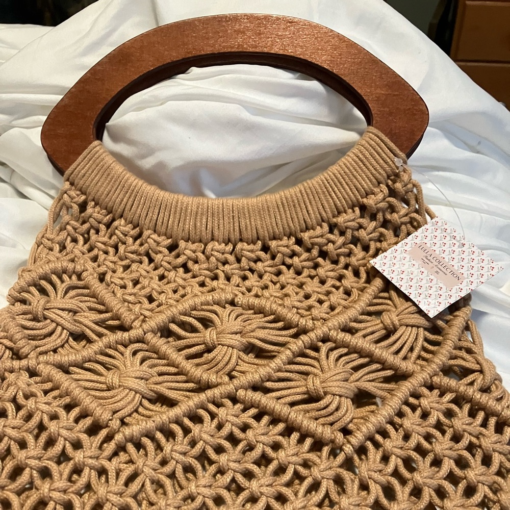 NWT Lulla Collection Raffia Woven Bag